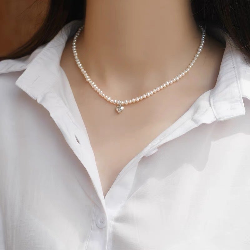 Shijia Pearl Necklace Women'S Niche Light Luxury Design High-End Fashion Elegant Clavicle Chain Necklace Chain Woolen Chain Bead Chain - Image 5